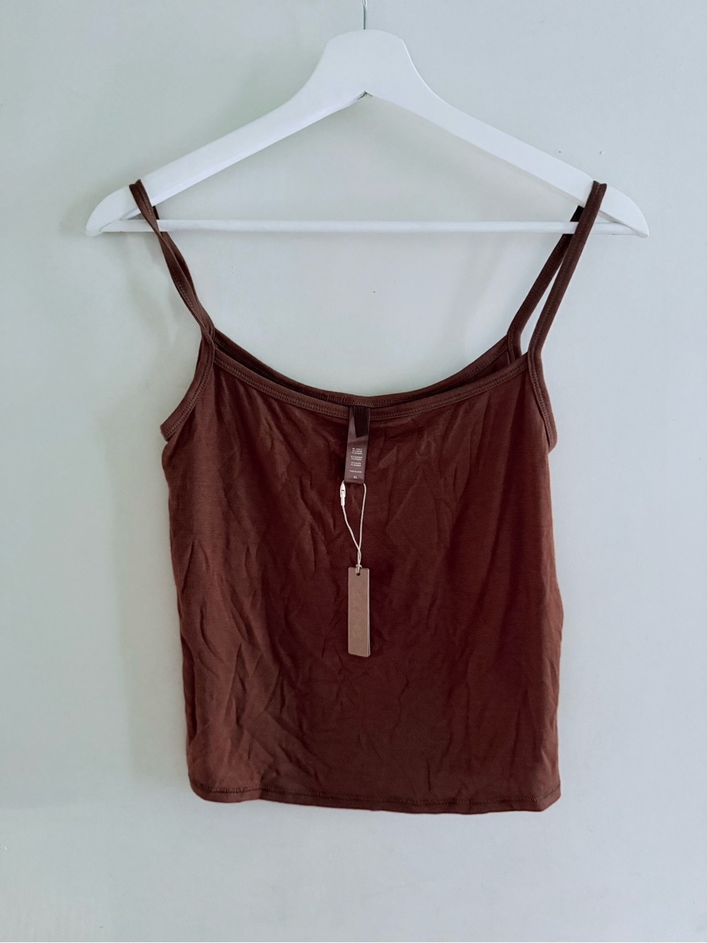 SKIMS Brown Double-Strap Camisole